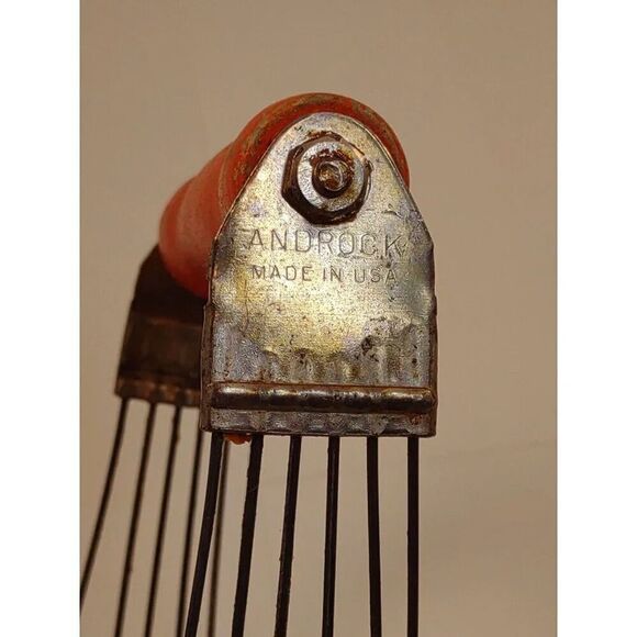 Androck Orange Wood Handle Dough Blender Flour Cutter Farmhouse Decor Kitchen - Picture 5 of 9